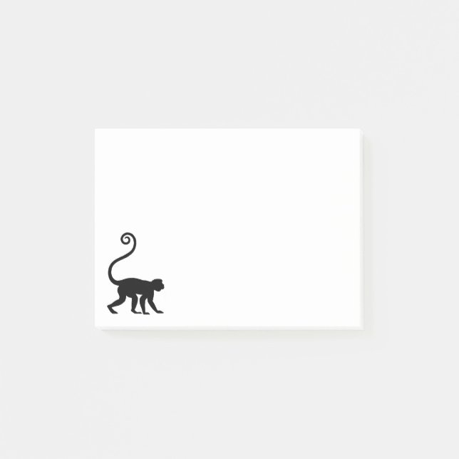 Post-it® Notes de Courrier-it® de silhouette de singe (Devant)
