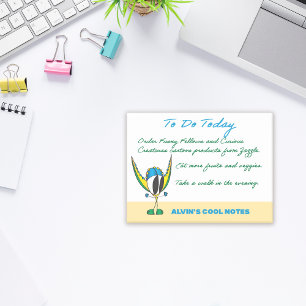 Post-it® Notes de dessin amusantes Ajouter Votre Nom/Text