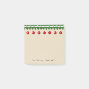 Post-it® Notes de famille saisonnières avec texte et couleu