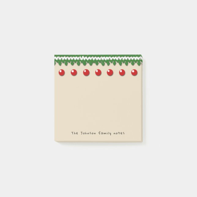 Post-it® Notes de famille saisonnières avec texte et couleu (Devant)