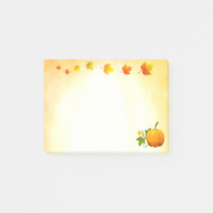 Post-it® Notes de feuilles de citrouille et d'automne
