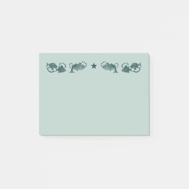 Post-it® Notes de flottement de Courrier-it® de turquoise (Devant)