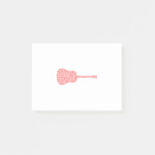 Post-it® Notes de guitare en rouge