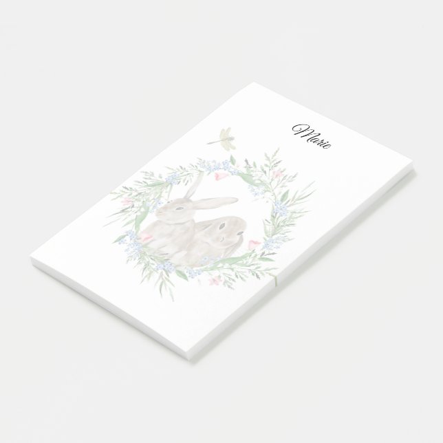 Post-it Notes de lapins mignons (Incliné)