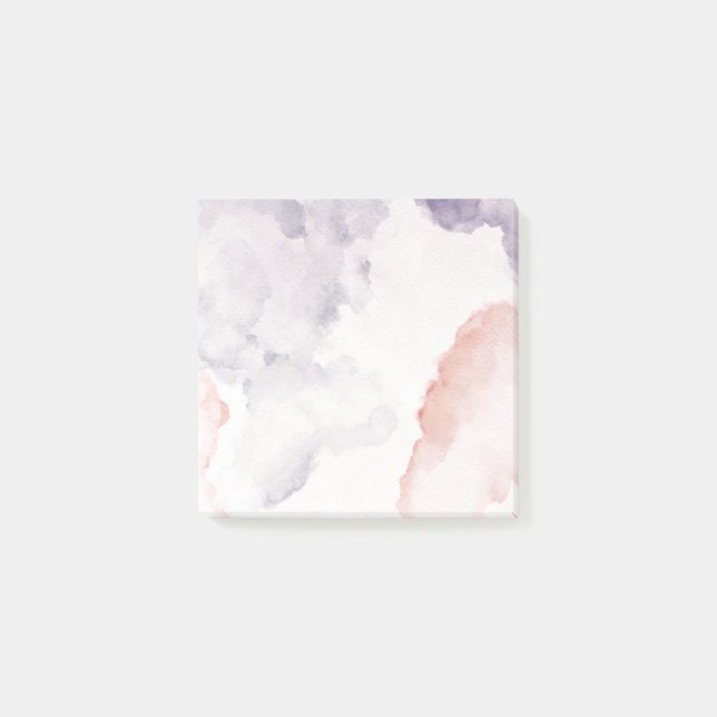 Post-it® Notes de l'aquarelle rose pourpre (Devant)