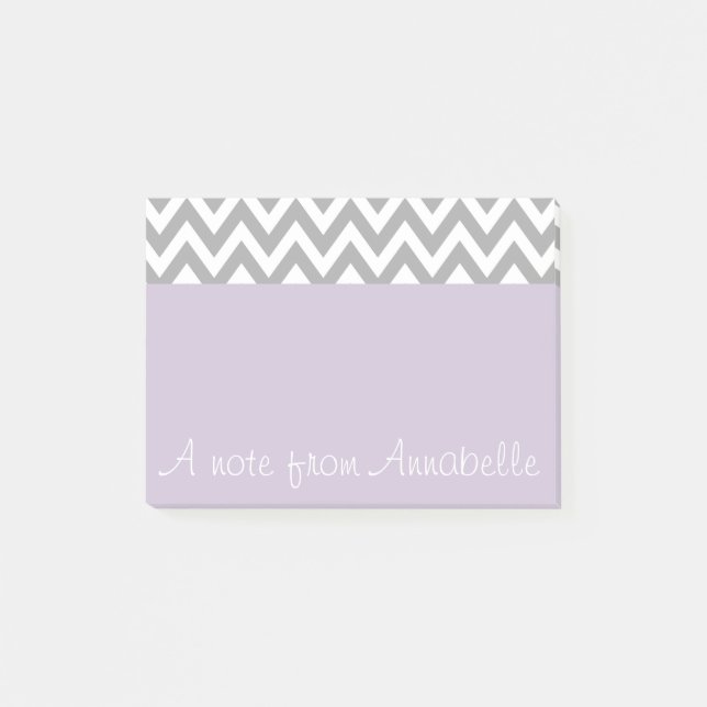 Post-it® Notes de l'article personnalisé Lavender Grey (Devant)