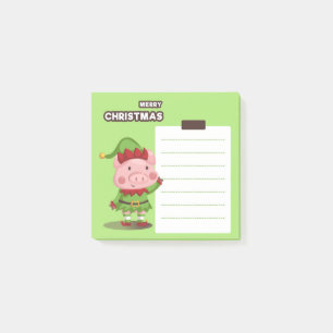 Post-It Notes de l'elfe cochon de Noël