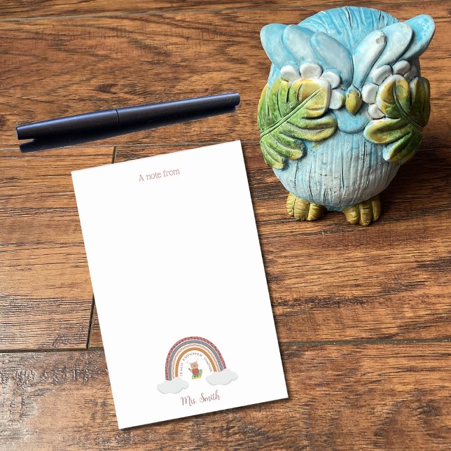 Post-it® Notes de l'enseignant pour Hibou sous un arc-en-ci (Créateur téléchargé)