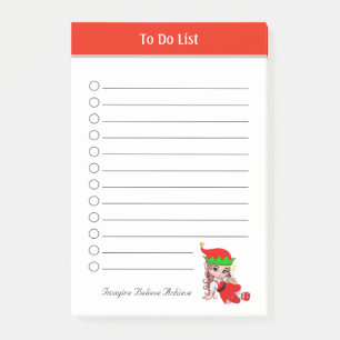 Post-it Notes de liste de choses à faire de lutin 