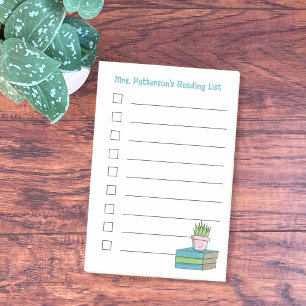 Post-It Notes de liste de lecture pour professeur