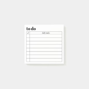 Post-It® Notes de liste de tâches minimale moderne