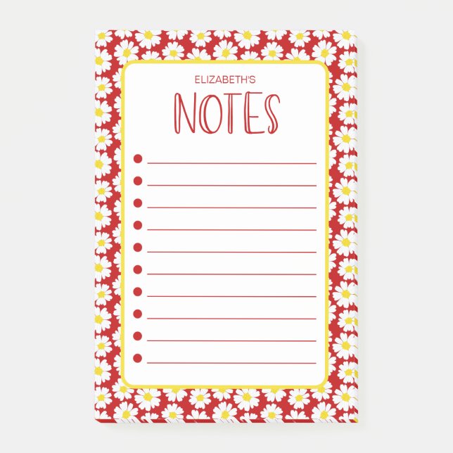 Post-it® Notes de marguerites modernes (Devant)