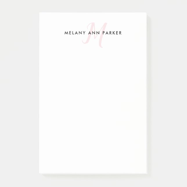 Post-it® Notes de mise en ligne des initiales écrites (Devant)