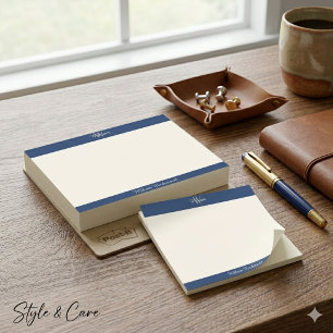 Post-it® Notes de monogramme chic avec nom personnalisé