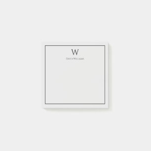 Post-it® Notes de monogramme personnalisées