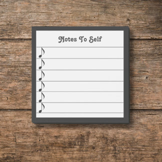 Post-it® Notes de musique à l'autonoir blanc liner collant
