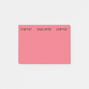 Post-it® Notes de musique rouge
