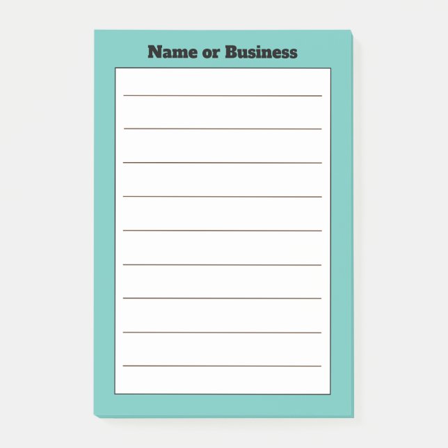 Post-it® Notes de nom commercial personnalisées (Devant)
