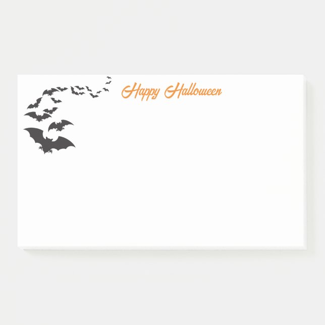 Post-it® Notes de notes sur les chauves-souris Halloween (Devant)