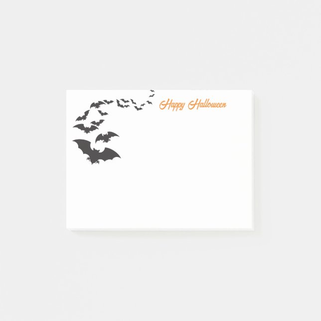 Post-it® Notes de notes sur les chauves-souris Halloween (Devant)