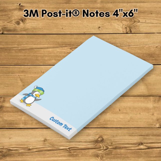 Post-it® Notes de Petit Manchot Marchant sur la Neige (Créateur téléchargé)