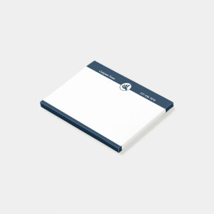 Post-it® Notes de post-it bleu blanc Swag promotionnel