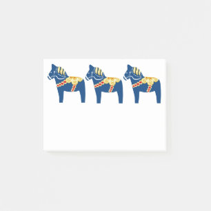 Post-it® Notes de post-it bleues de cheval de Dala
