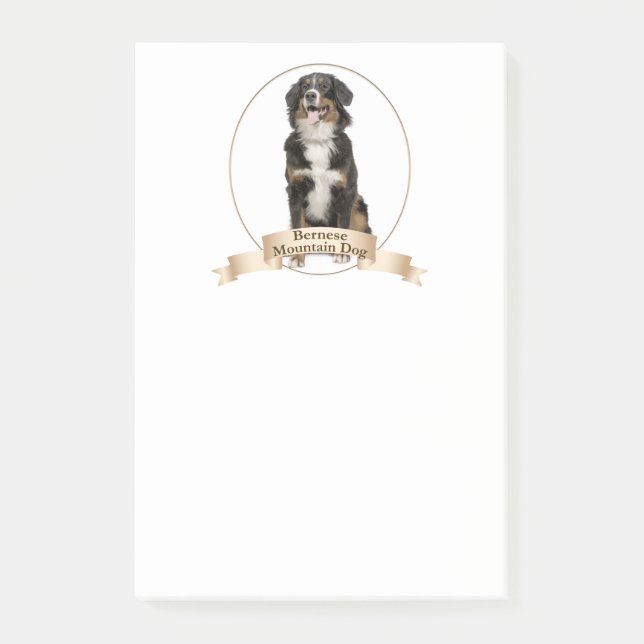 Post-it® Notes de post-it de chien de Bernese Mt. (Devant)
