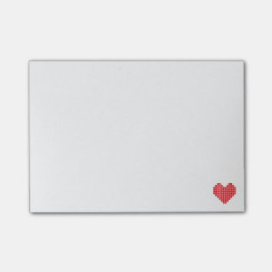 Post-it® Notes de post-it de coeur de pixel