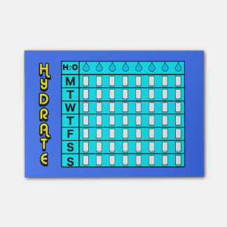 Post-it® Notes de post-it de diagramme d'hydratation