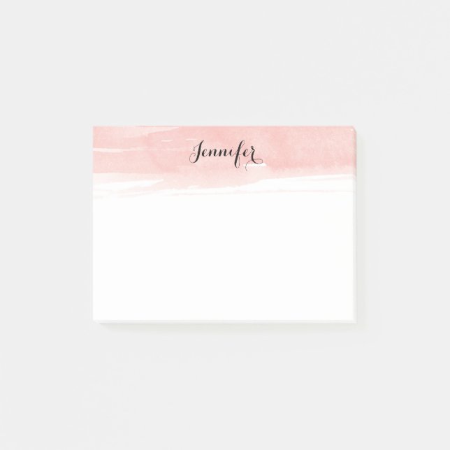 Post-it® Notes de post-it de lavage d'aquarelle, roses (Devant)