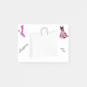 Post-it® Notes de post-it de liste d'achats de thème de