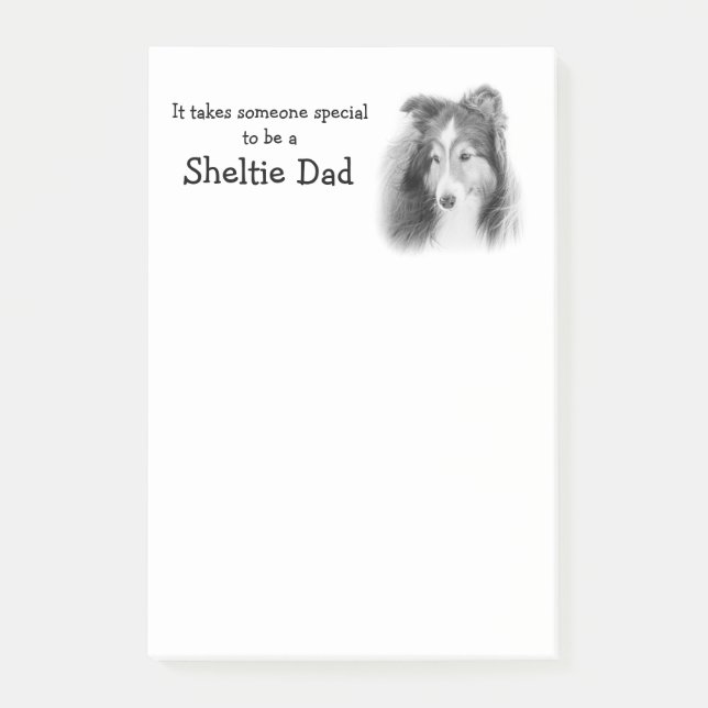 Post-it® Notes de post-it de papa de Sheltie (Devant)