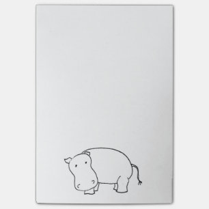 Post-it® Notes de post-it d'hippopotame