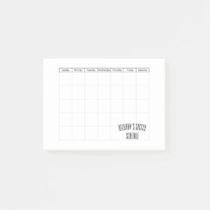Post-it® Notes de post-it du calendrier