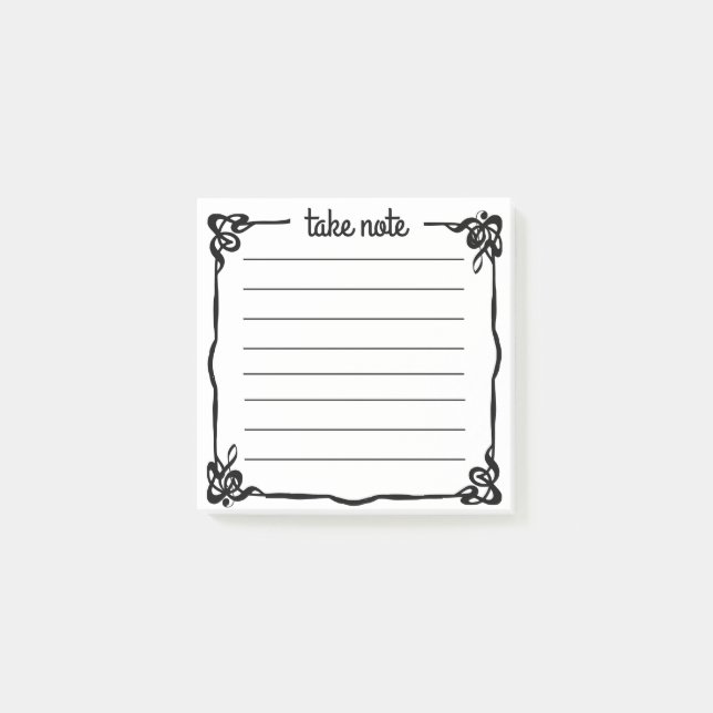 Post-it® Notes de post-it encadrées musicales (Devant)