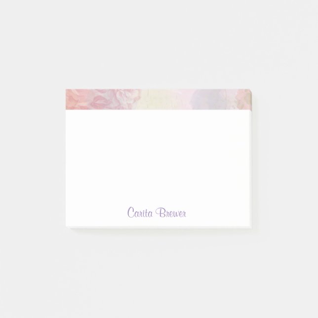 Post-it® Notes de post-it florales monogrammes (Devant)