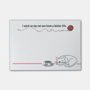 Post-it® Notes de post-it intelligentes d'humour de chat