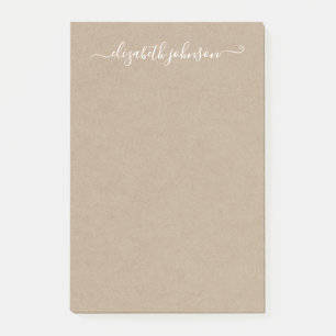 Post-it® Notes de post-it minimalistes modernes Kraft