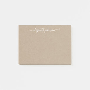 Post-it® Notes de post-it minimalistes modernes Kraft