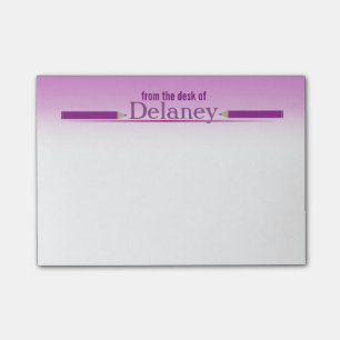 Post-it® Notes de post-it nommées pourpres d'étalage