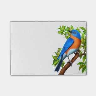 Post-it® Notes de post-it orientales d'art d'oiseau bleu