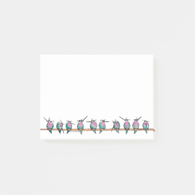 Post-it® Notes de post-it paranoïdes de colibris (Devant)