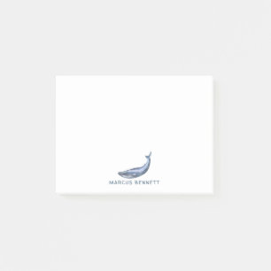 Post-it® Notes de post-it personnalisées de baleine bleue