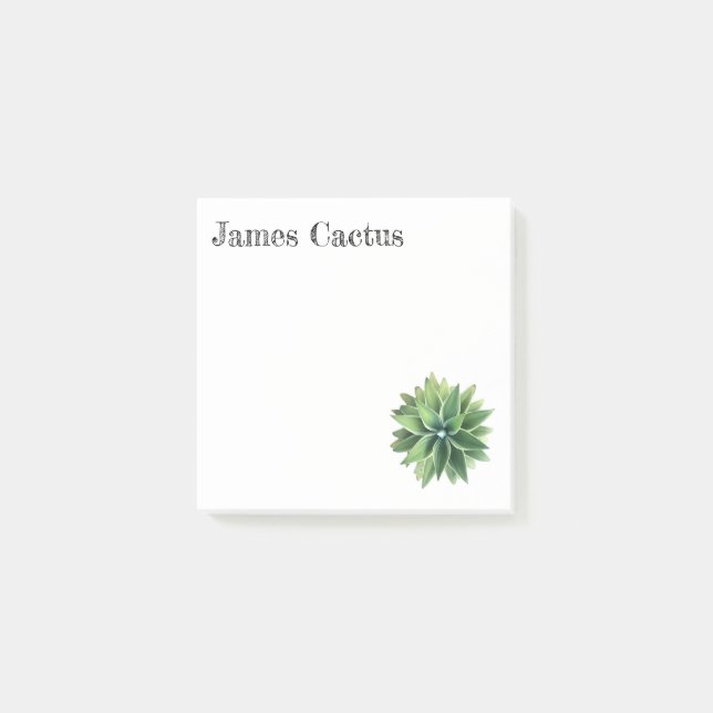 Post-it® Notes de post-it succulentes d'agave vert (Devant)