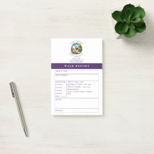 Post-it® Notes de rapport de promeneur de chien - Bouledogu