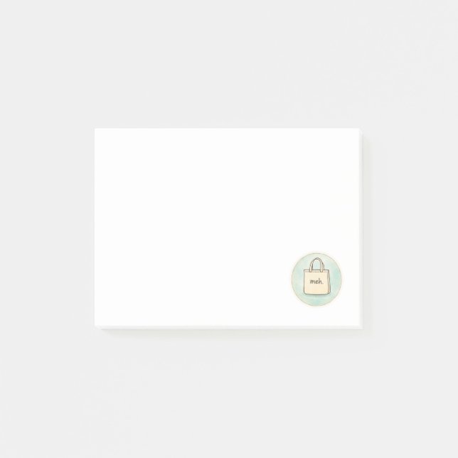Post-it® Notes de sac fourre-tout Meh Shopping (Devant)