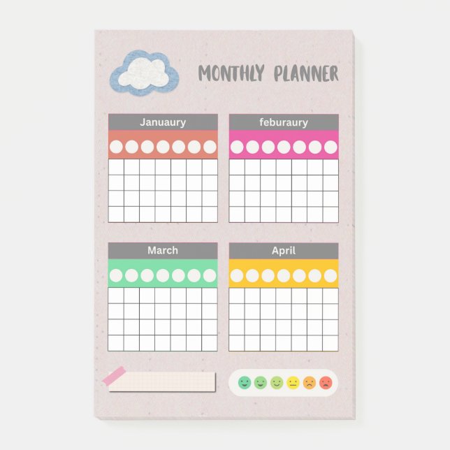 Post-it® Notes de scrapbook en papier vieilli vintage (Devant)