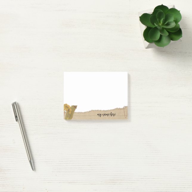 Post-it® Notes de scrapbook en papier vieilli vintage (Bureau)