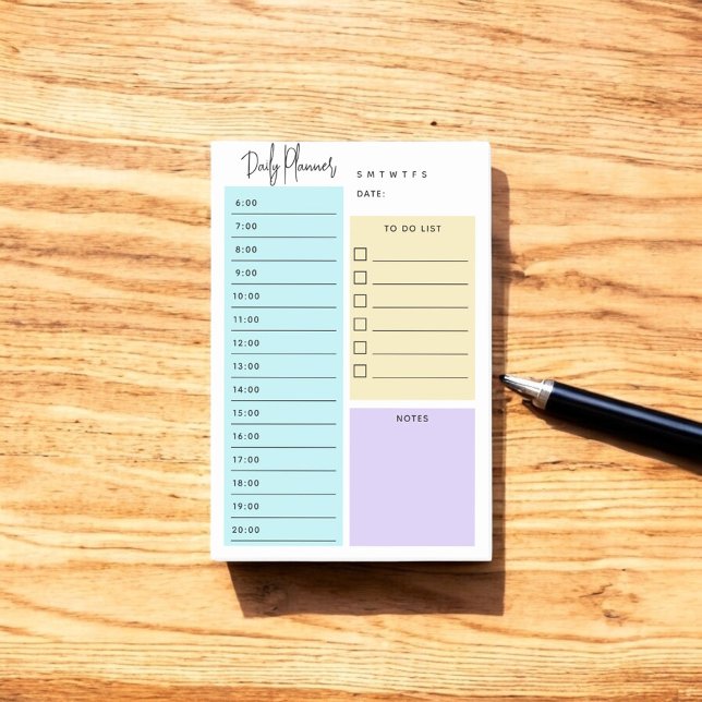 Post-it® Notes de script chic du planificateur quotidien (Créateur téléchargé)